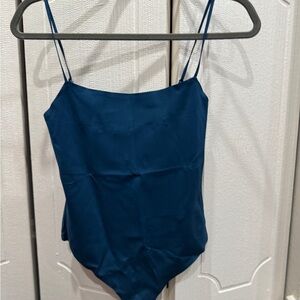 Zara Blue Spaghetti Strap Bodysuit